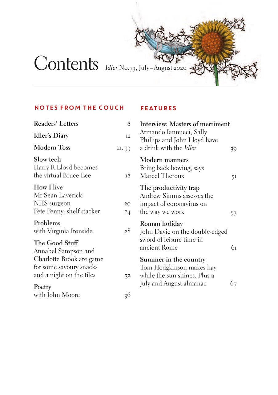 The Idler Magazine Preview Pages