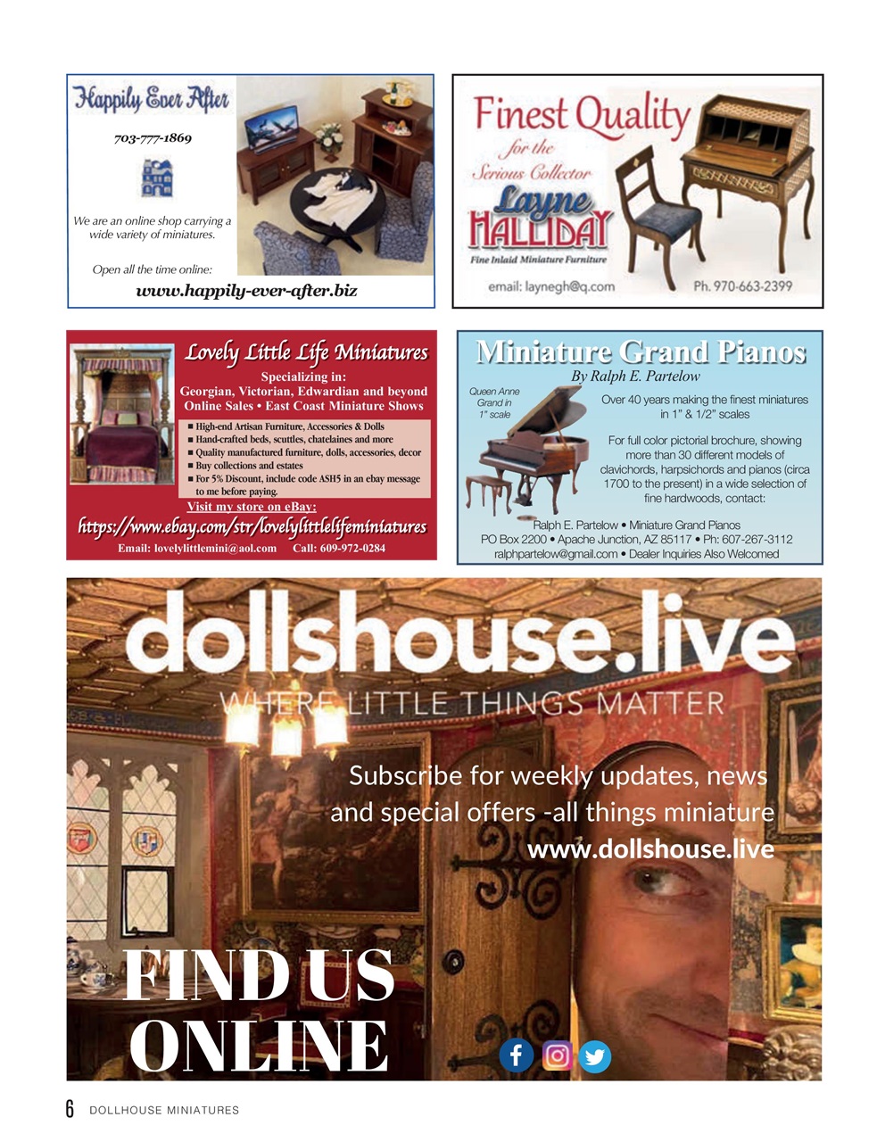 Dollhouse Miniatures Preview Pages