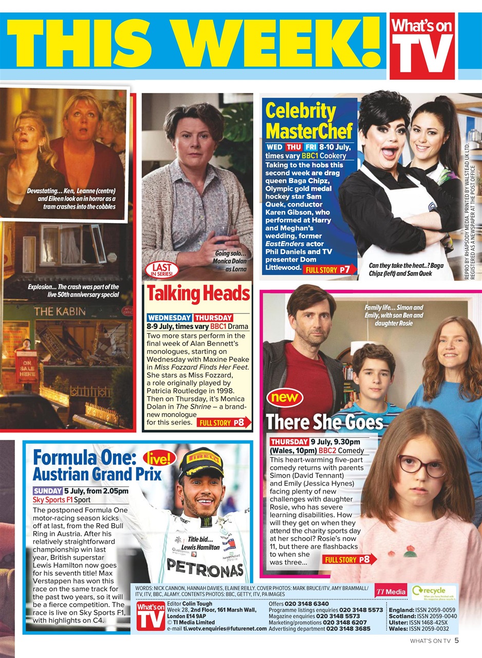 What's on TV Preview Pages