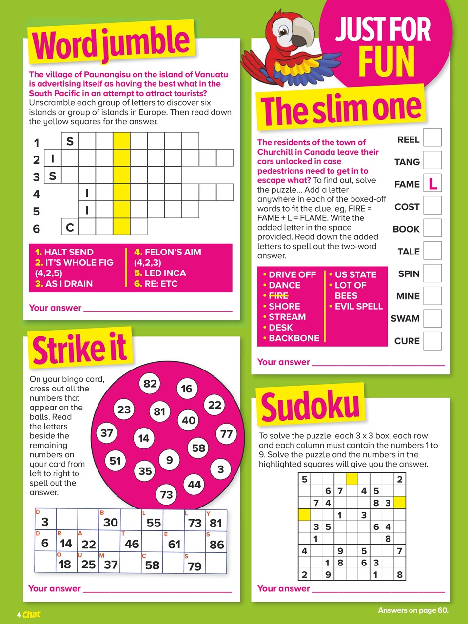 Chat Specials Preview Pages