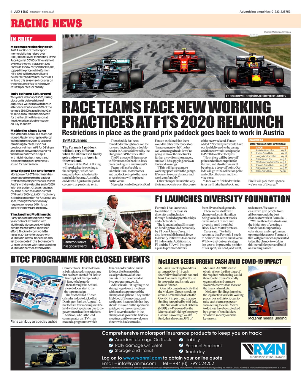 Motorsport News Preview Pages