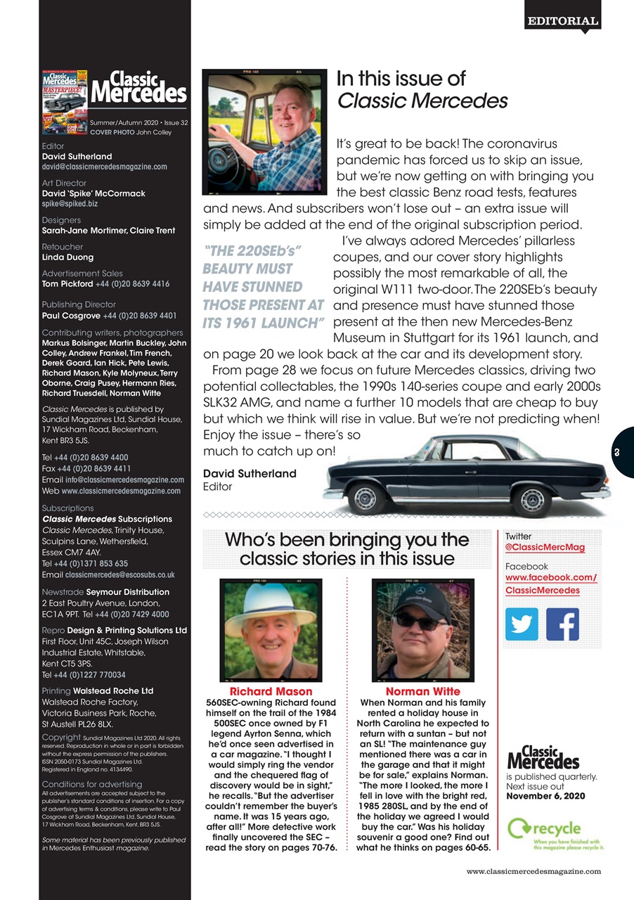 Mercedes Enthusiast Preview Pages