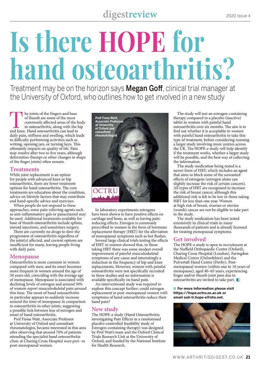Arthritis Digest Preview Pages