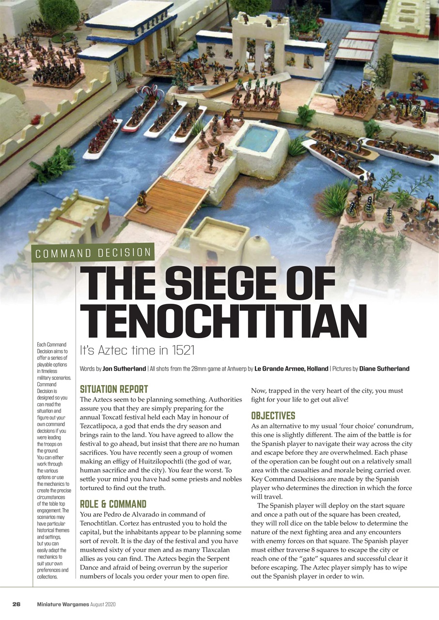 Miniature Wargames Preview Pages