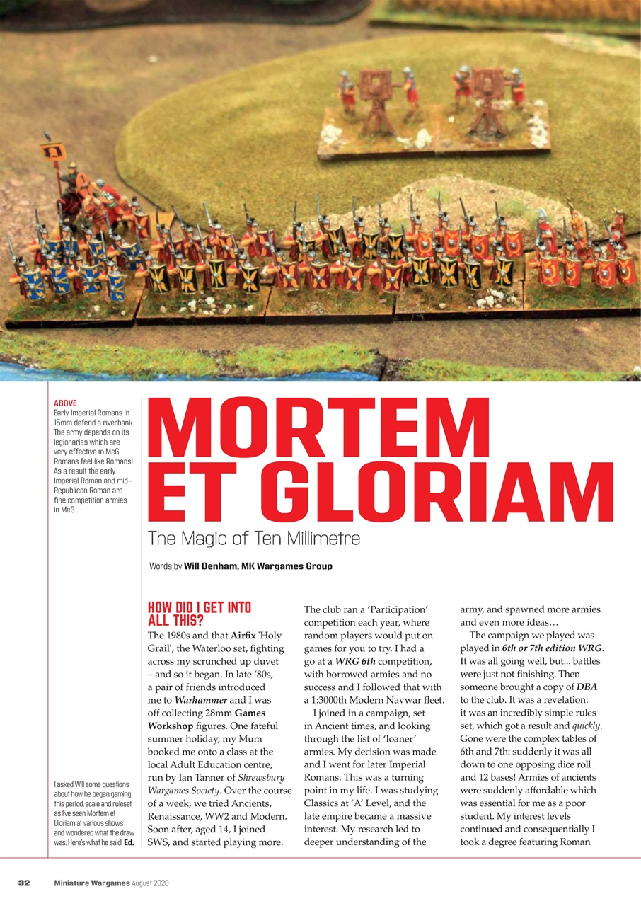 Miniature Wargames Preview Pages