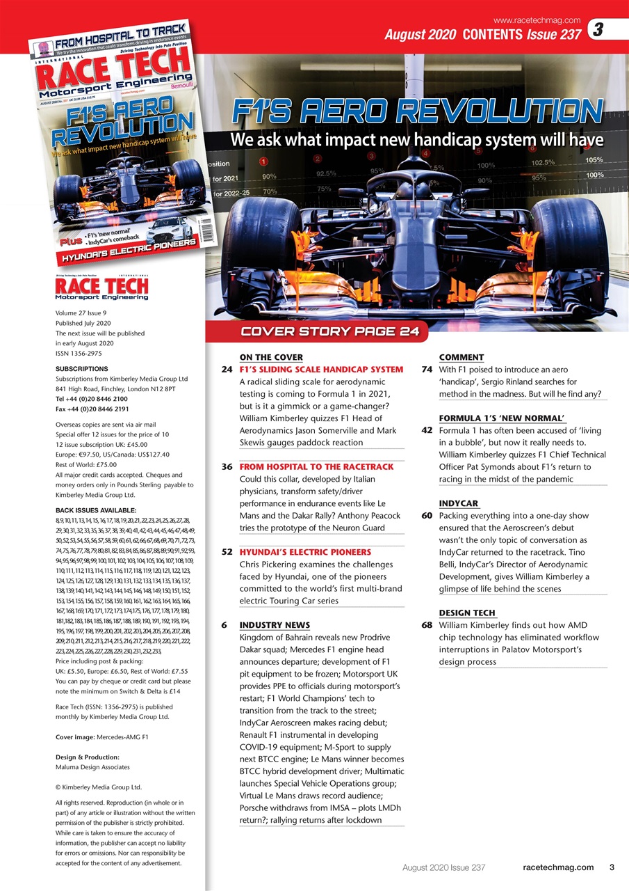 Race Tech Preview Pages