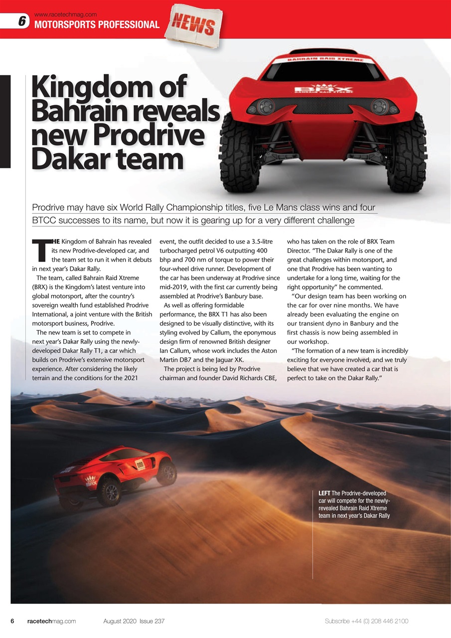 Race Tech Preview Pages