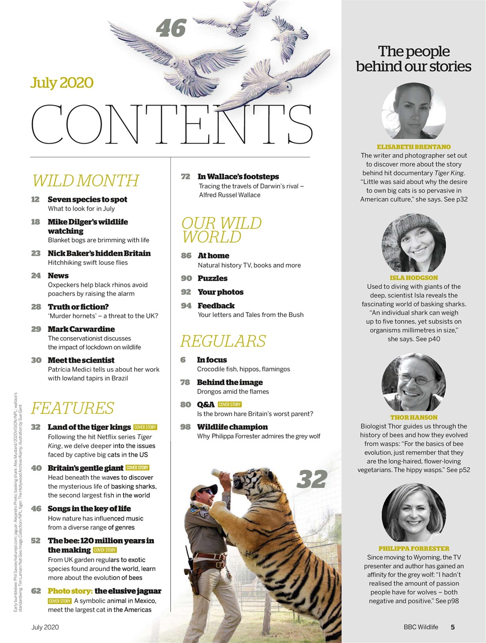 BBC Wildlife Magazine Preview Pages