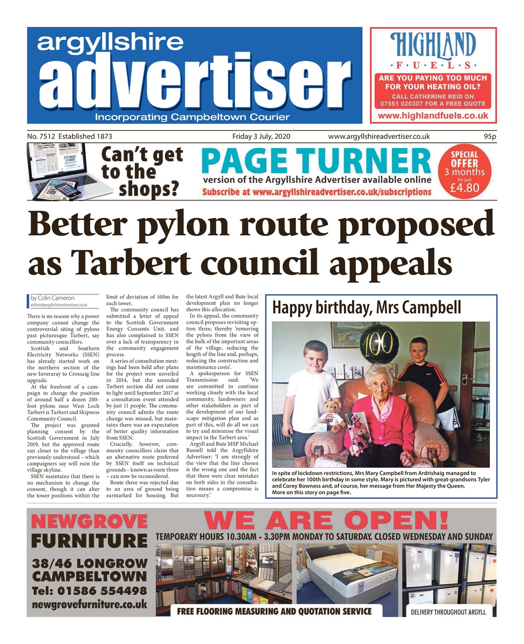 Argyllshire Advertiser Preview Pages