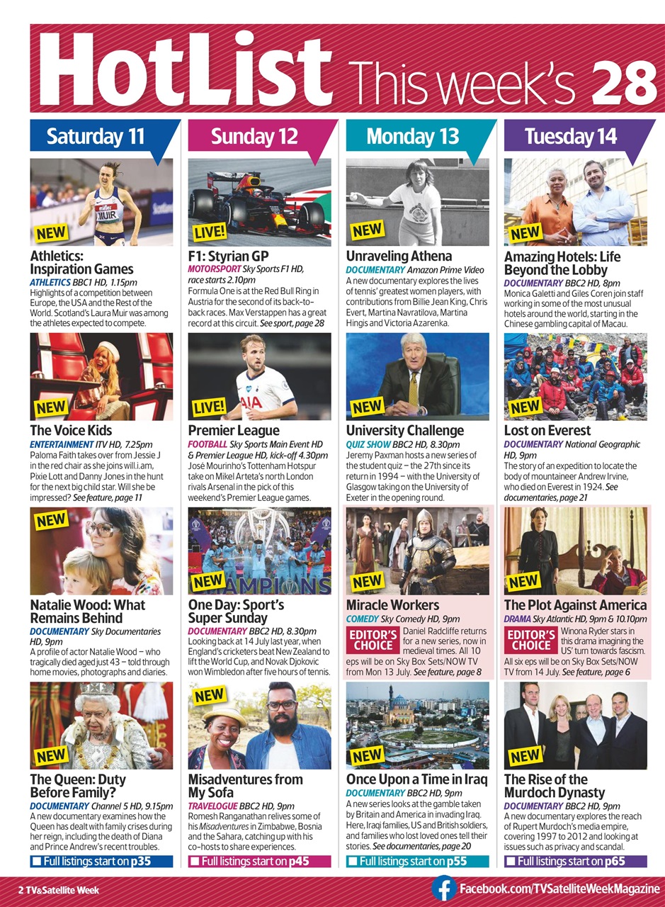 TV & Satellite Week Preview Pages