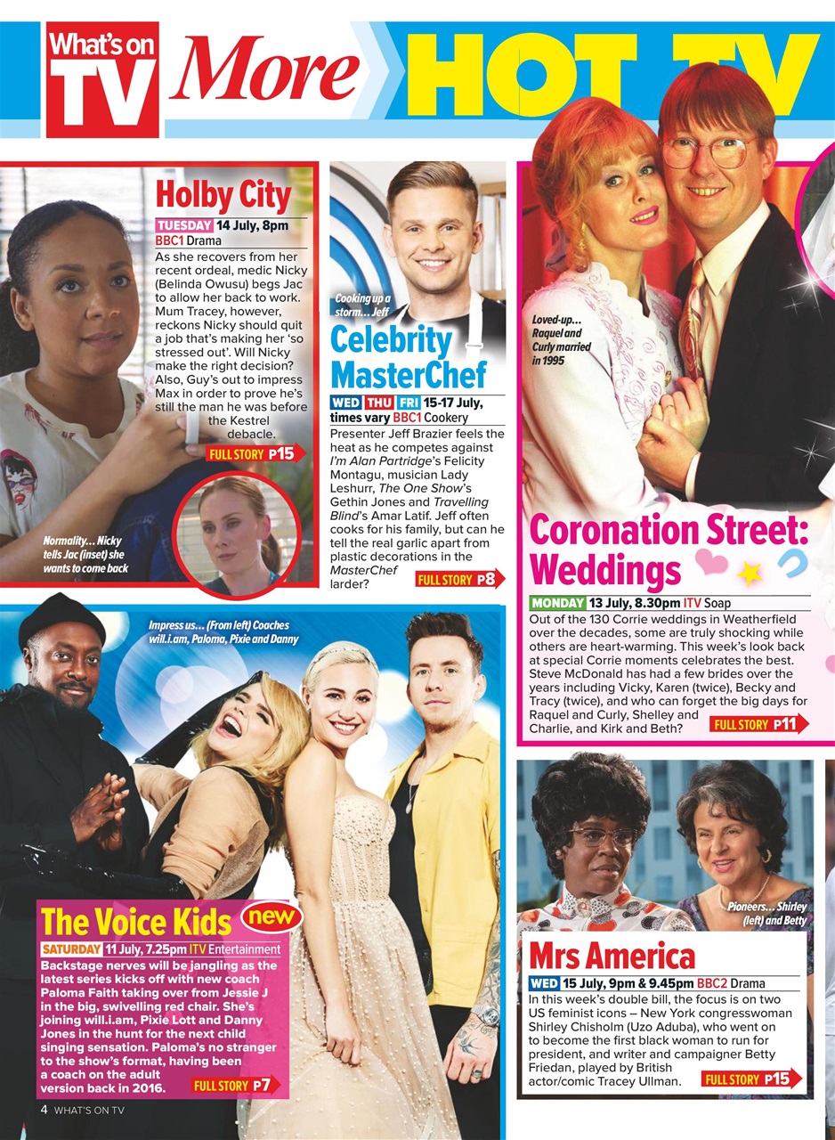 What's on TV Preview Pages