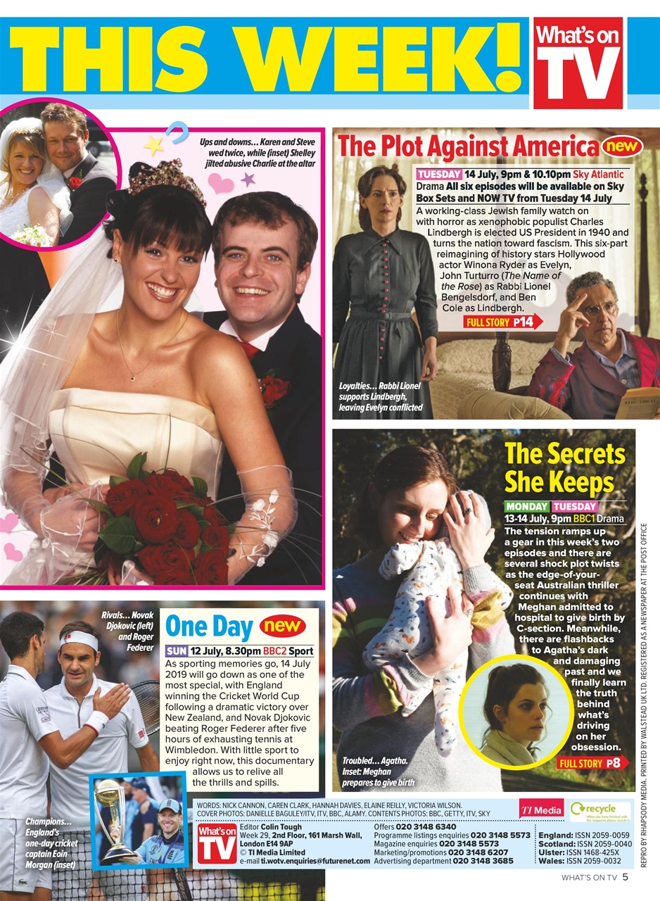 What's on TV Preview Pages