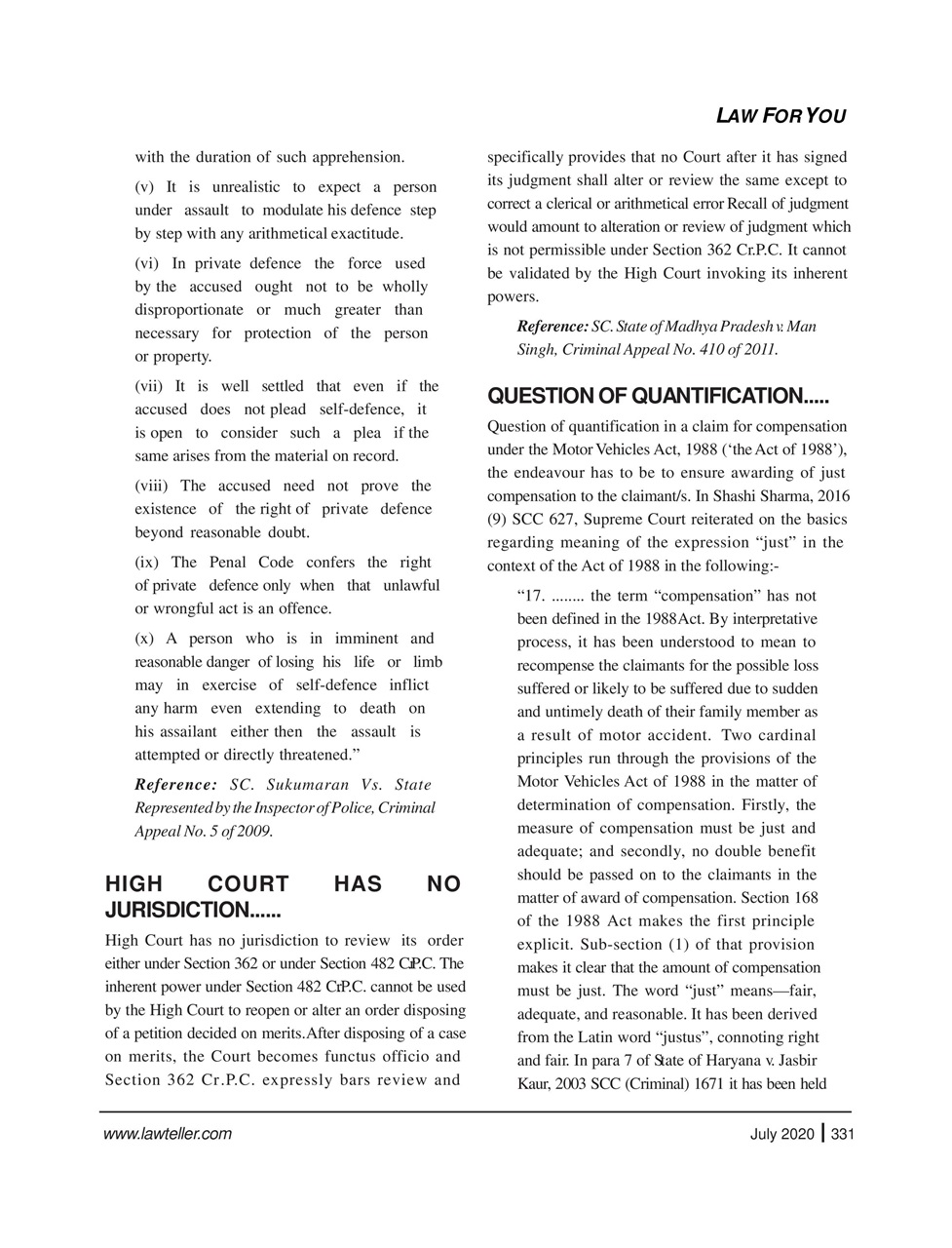Lawteller – A Legal Awareness Magazine Preview Pages