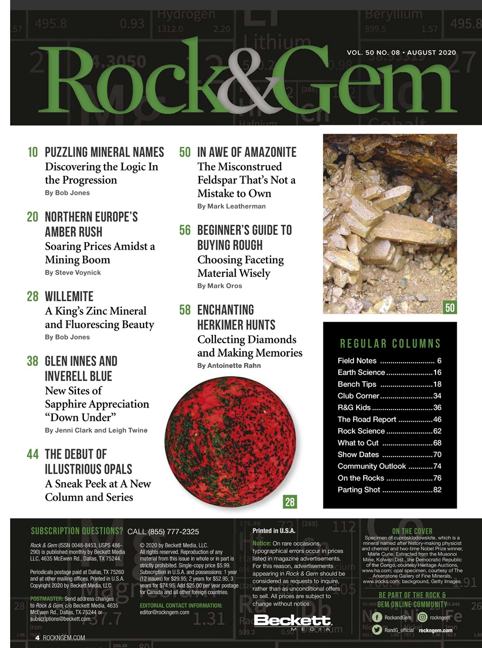 Rock&Gem Magazine Preview Pages