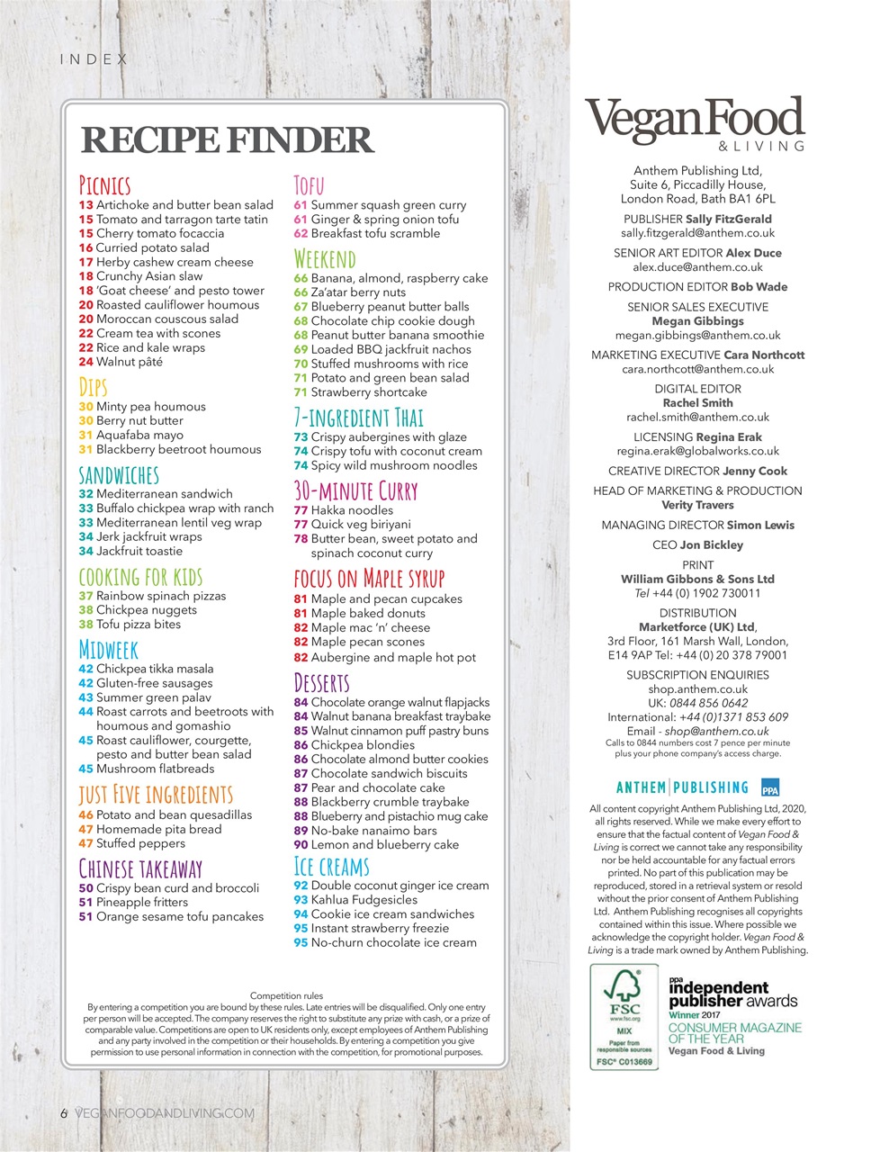 Vegan Food & Living Magazine Preview Pages