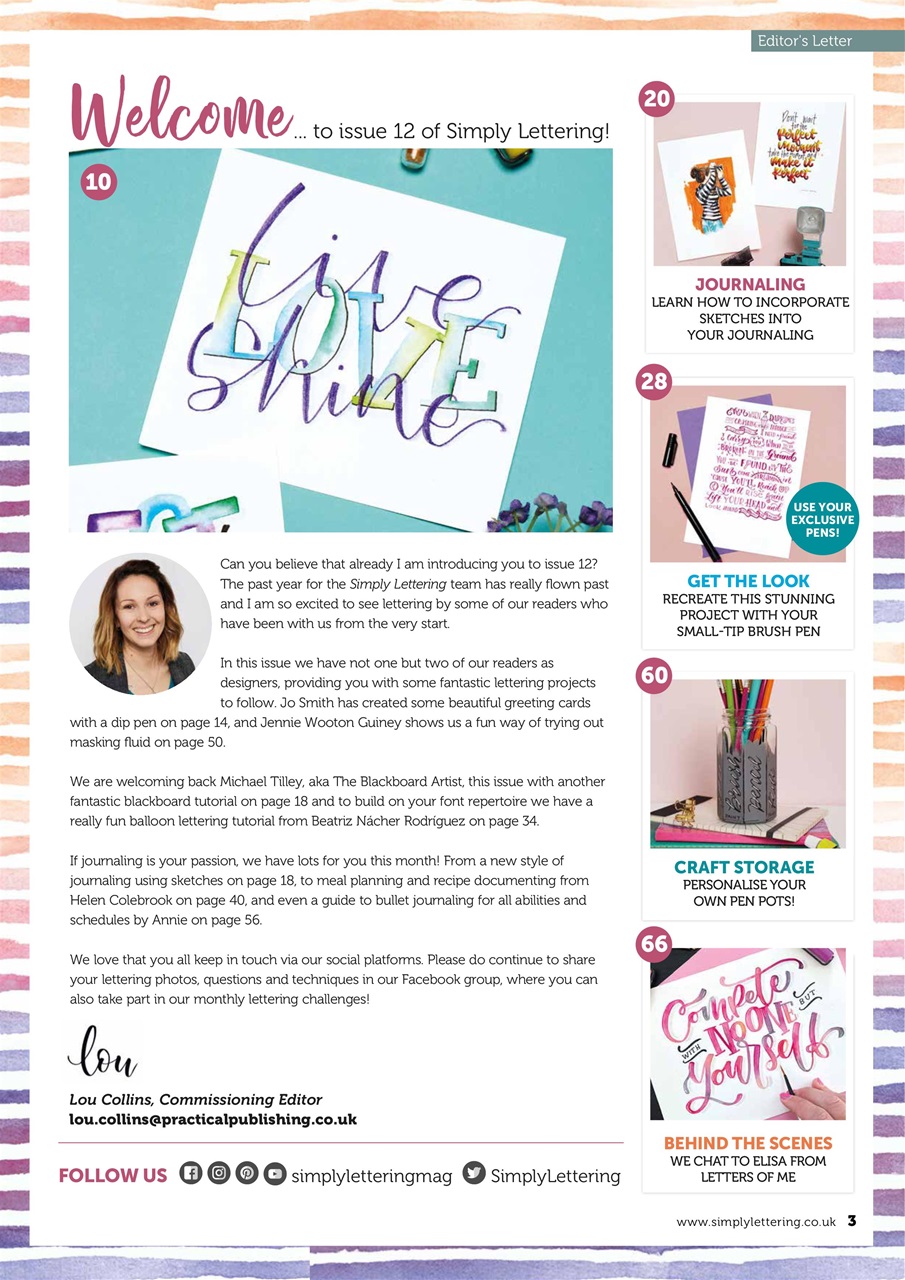 Simply Lettering Preview Pages