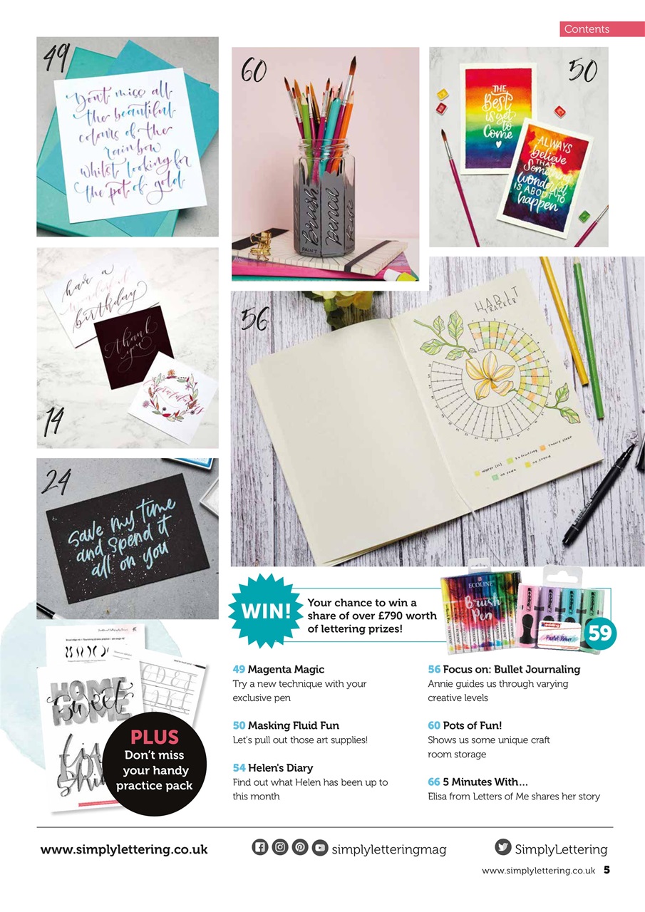 Simply Lettering Preview Pages