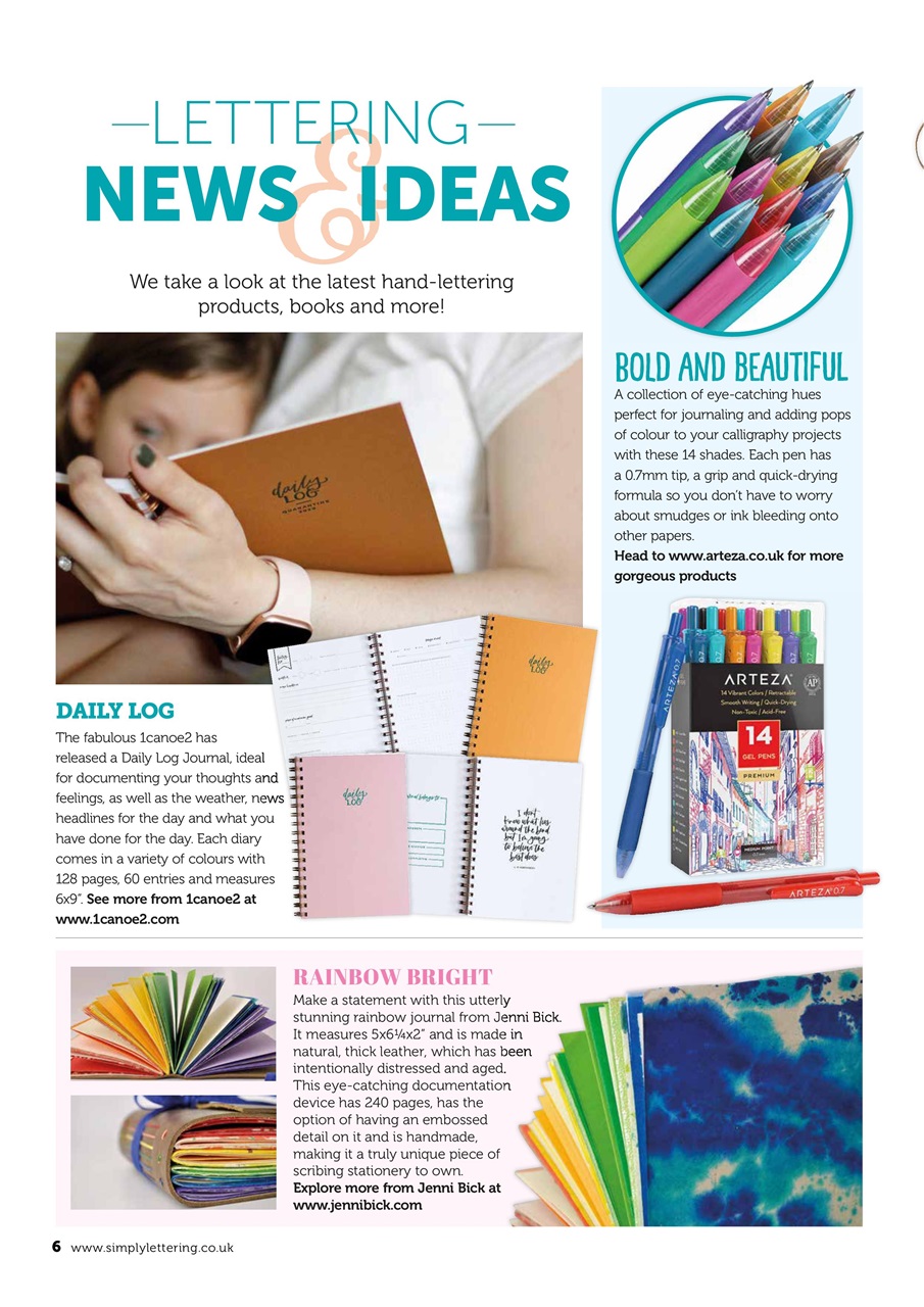 Simply Lettering Preview Pages