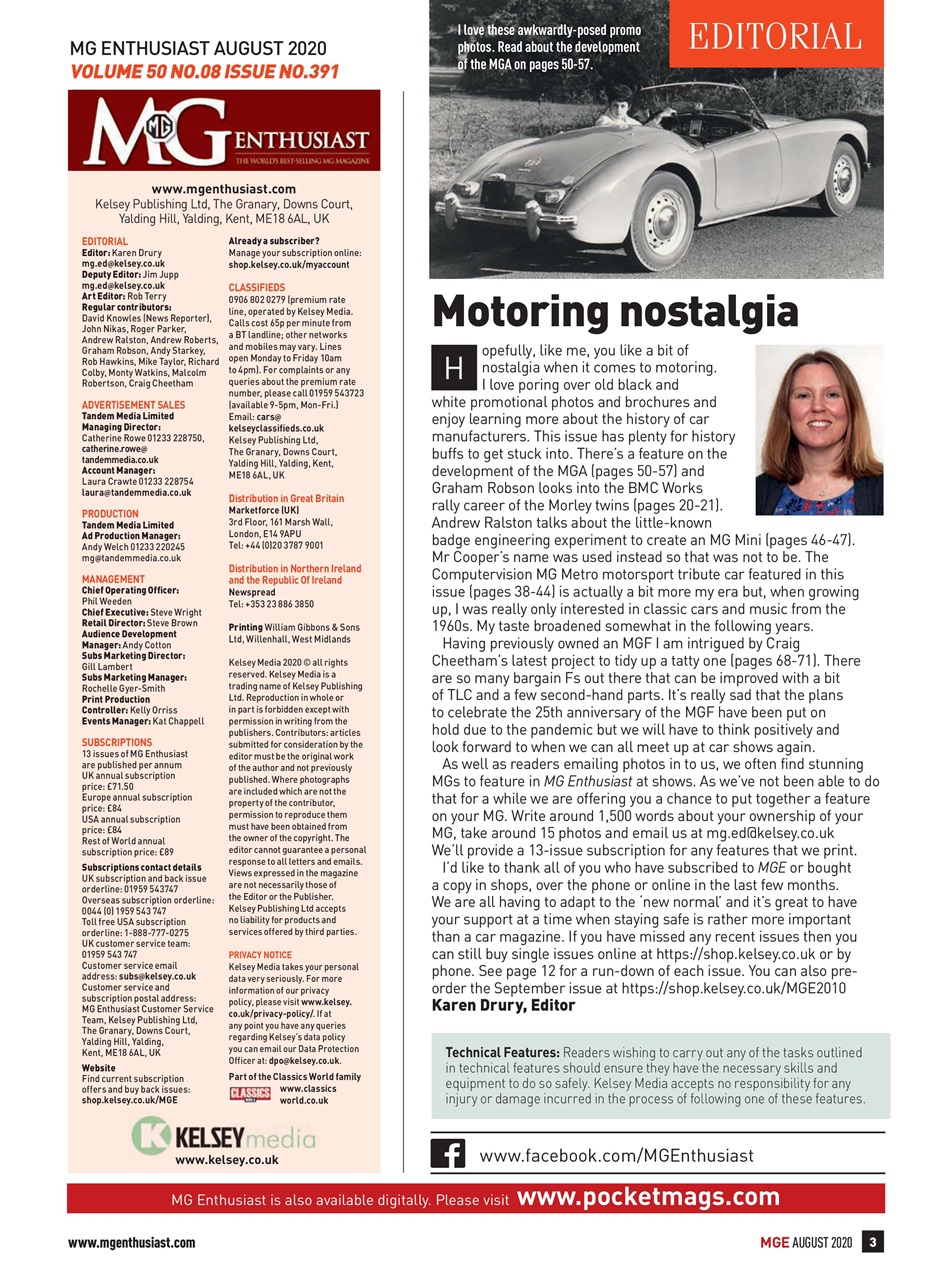 MG Enthusiast Preview Pages