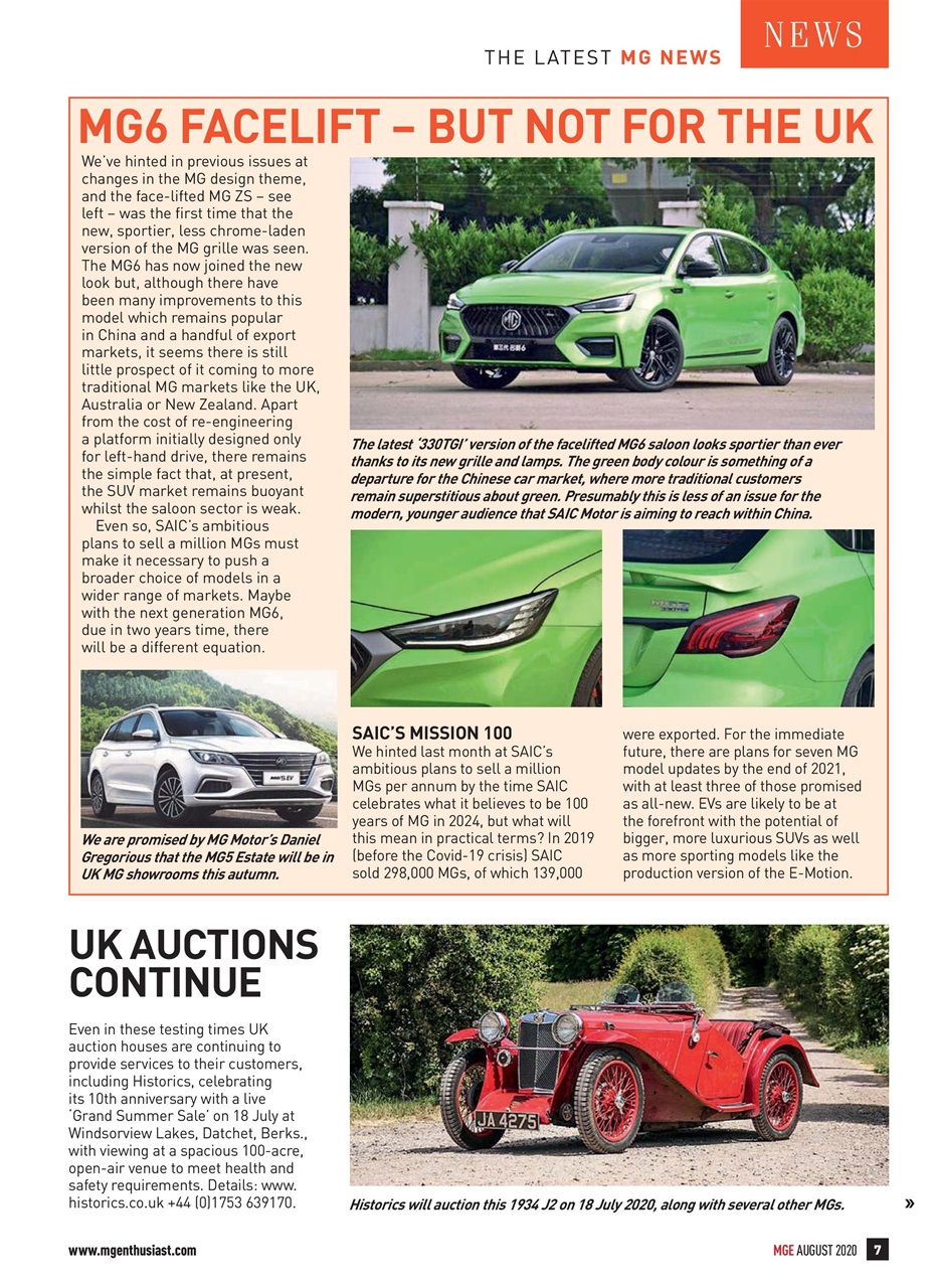 MG Enthusiast Preview Pages