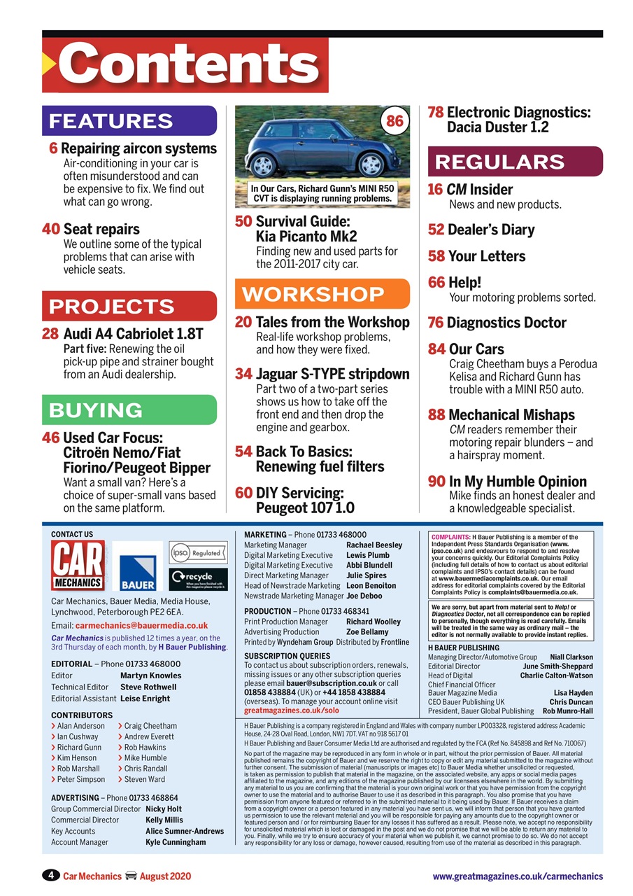 Car Mechanics Preview Pages