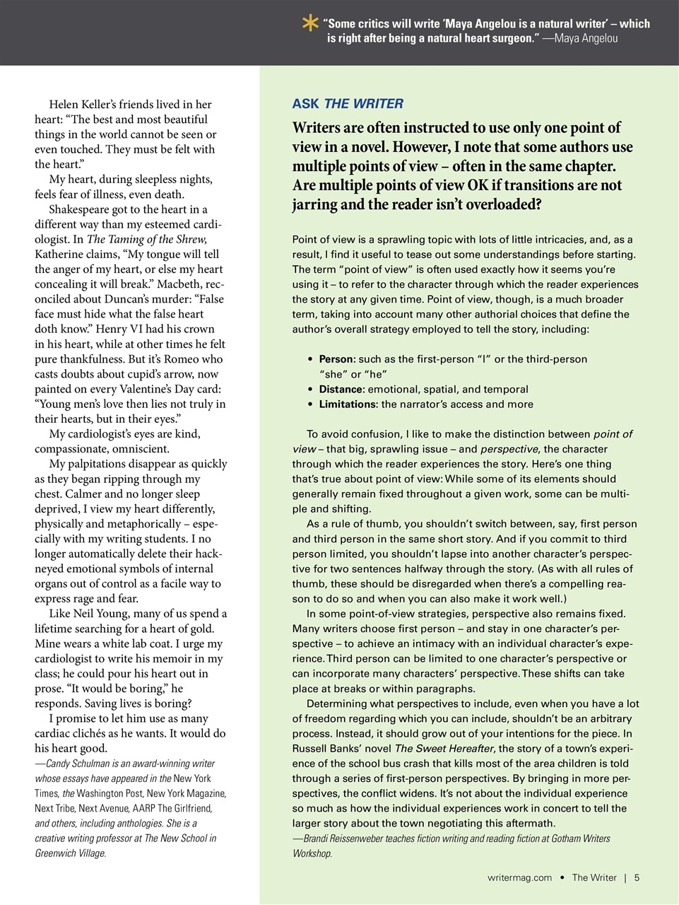 The Writer Preview Pages