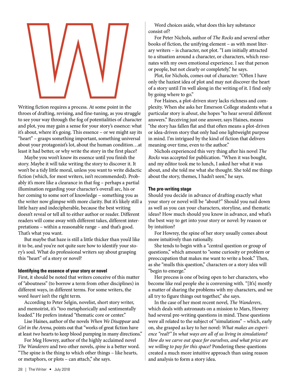 The Writer Preview Pages