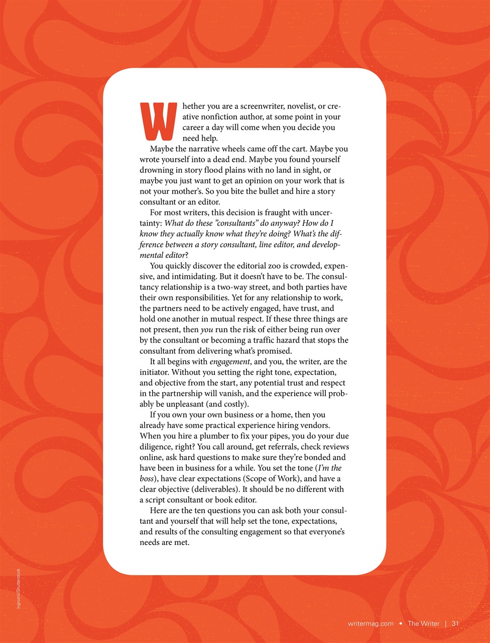 The Writer Preview Pages