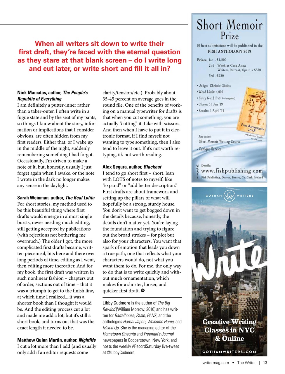 The Writer Preview Pages