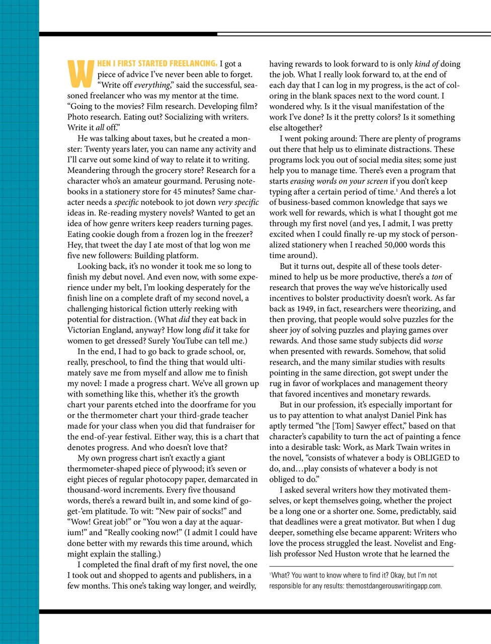 The Writer Preview Pages