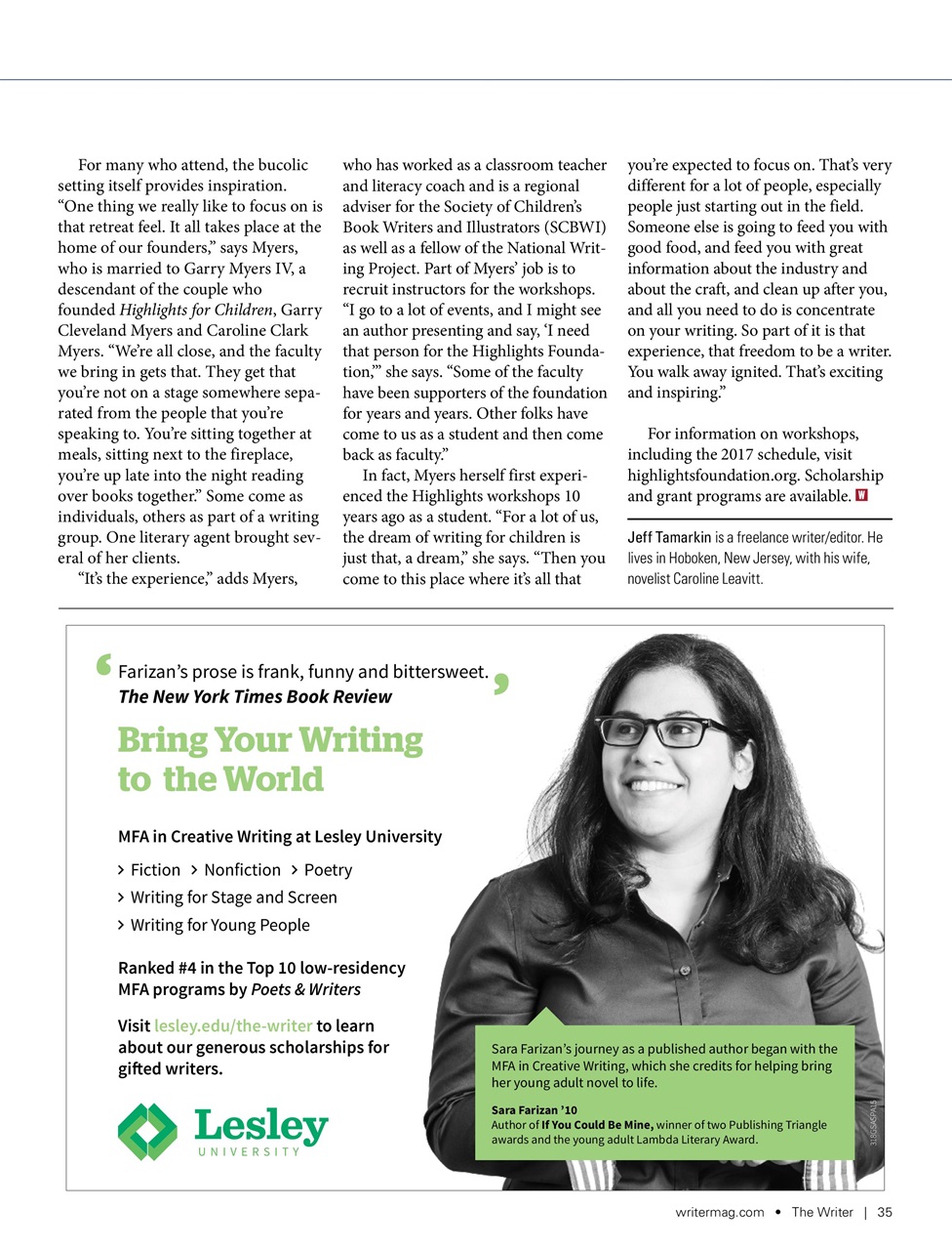The Writer Preview Pages