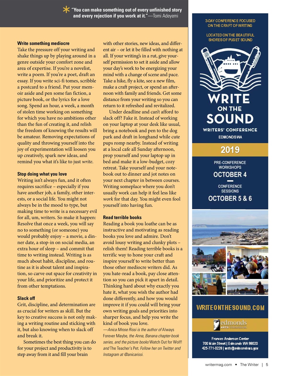 The Writer Preview Pages