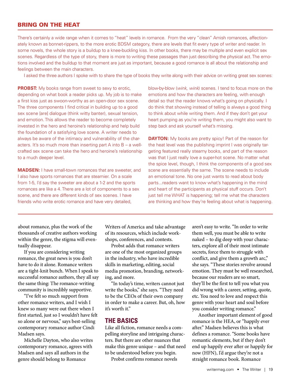 The Writer Preview Pages
