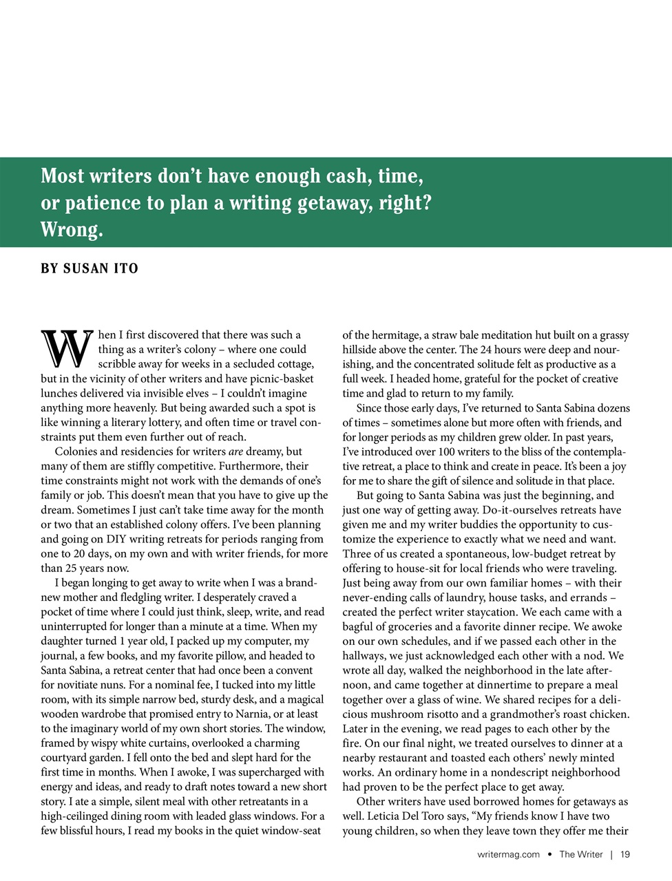 The Writer Preview Pages