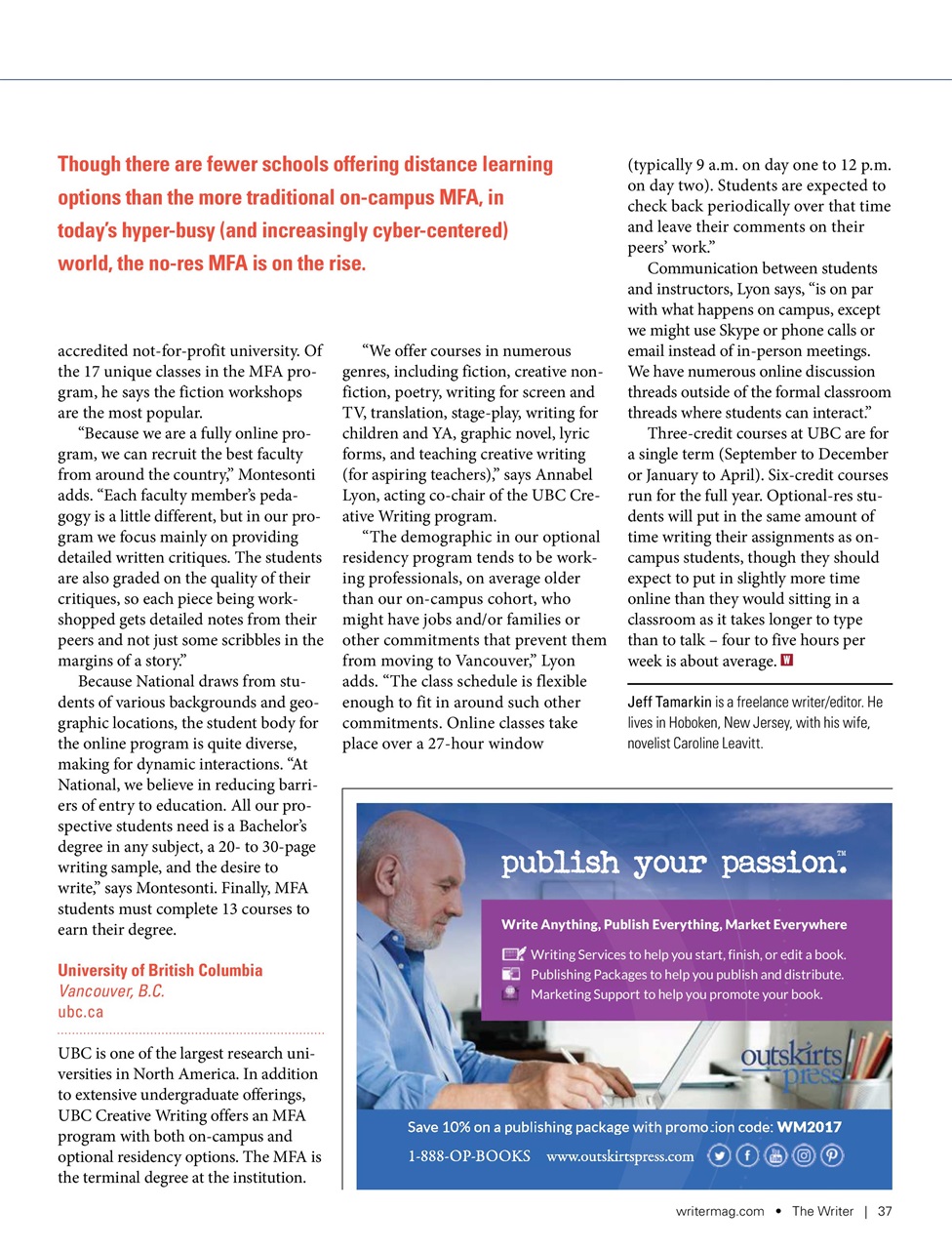 The Writer Preview Pages