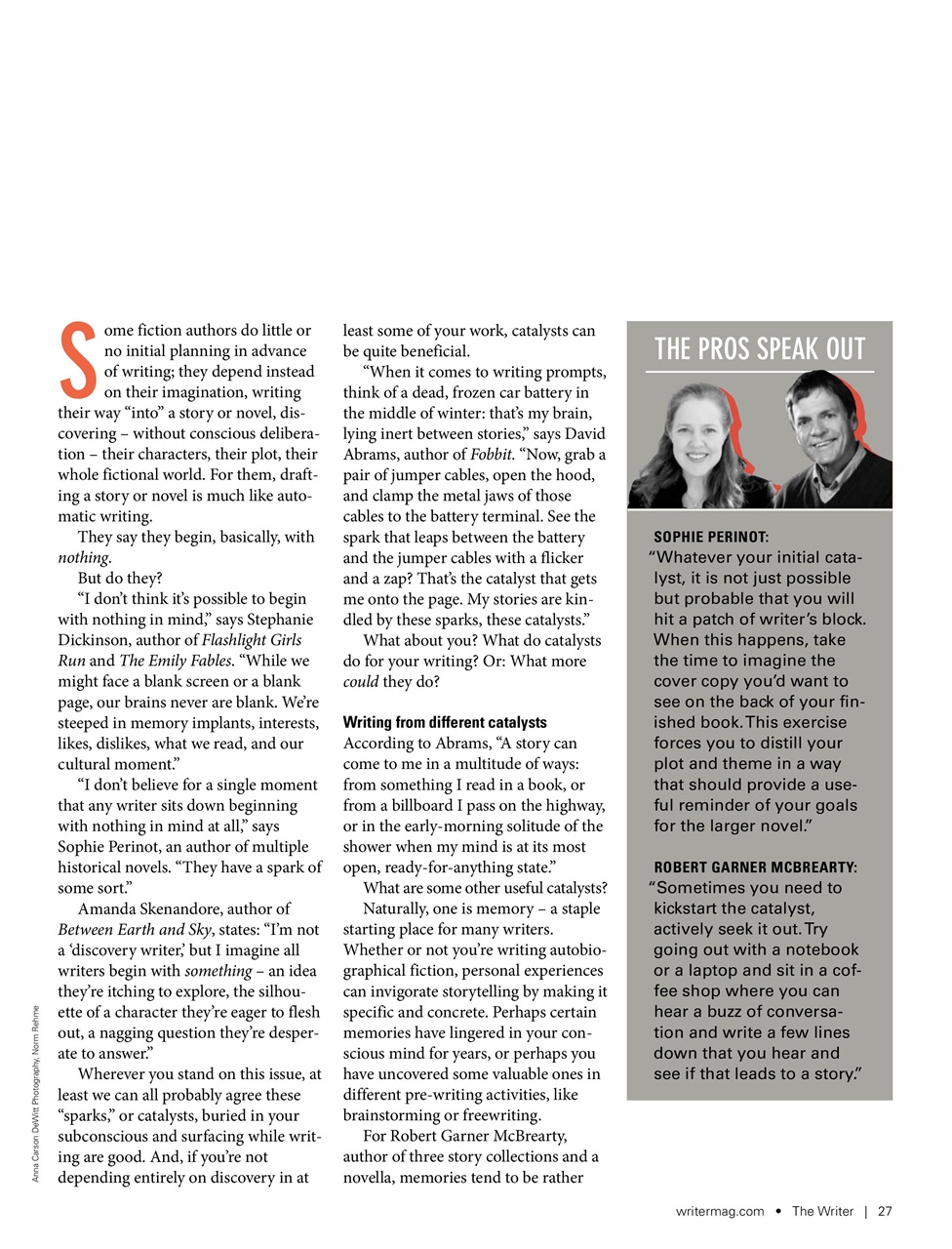 The Writer Preview Pages