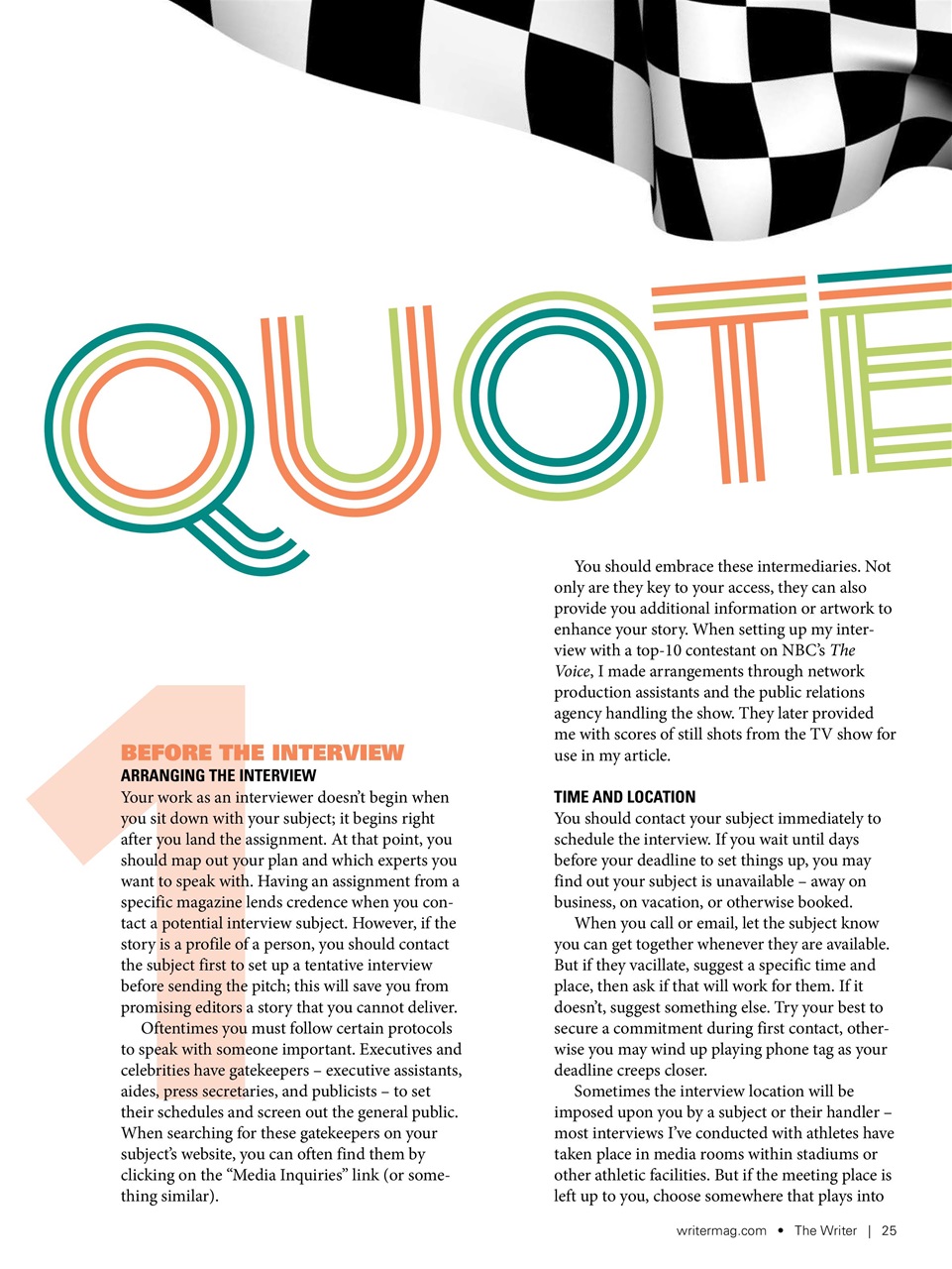 The Writer Preview Pages