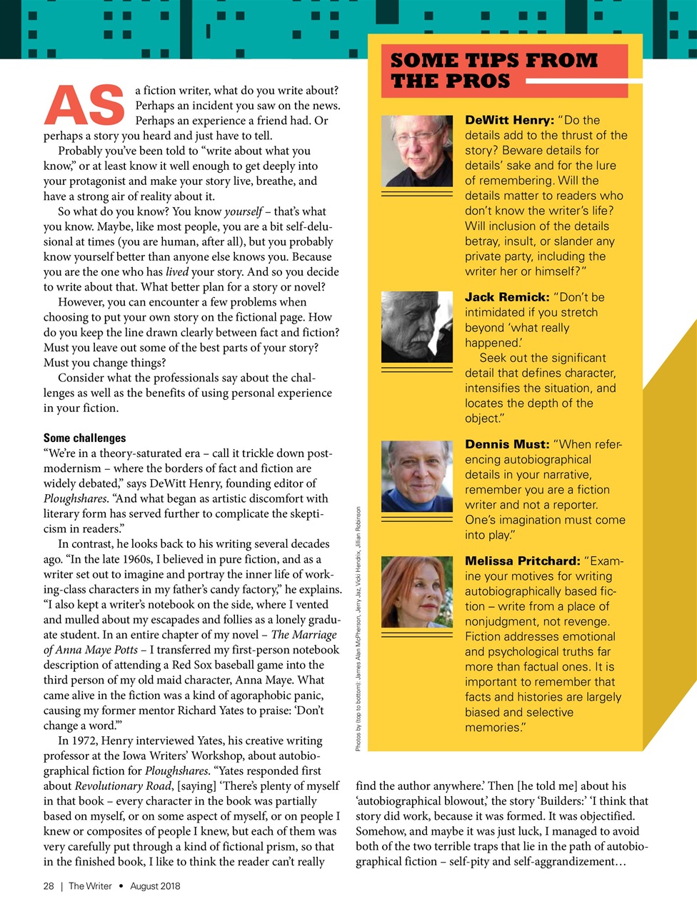 The Writer Preview Pages