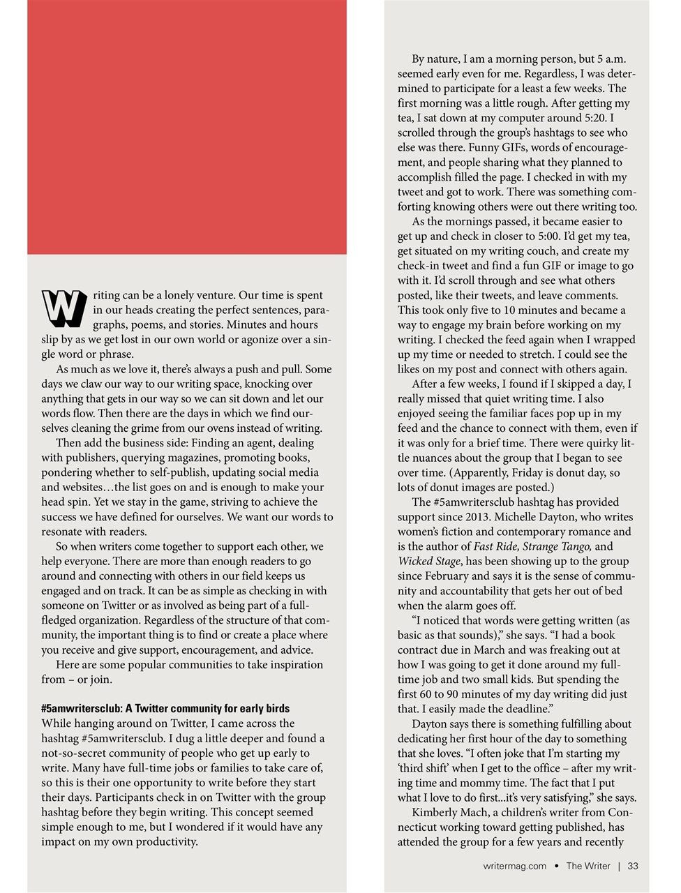 The Writer Preview Pages