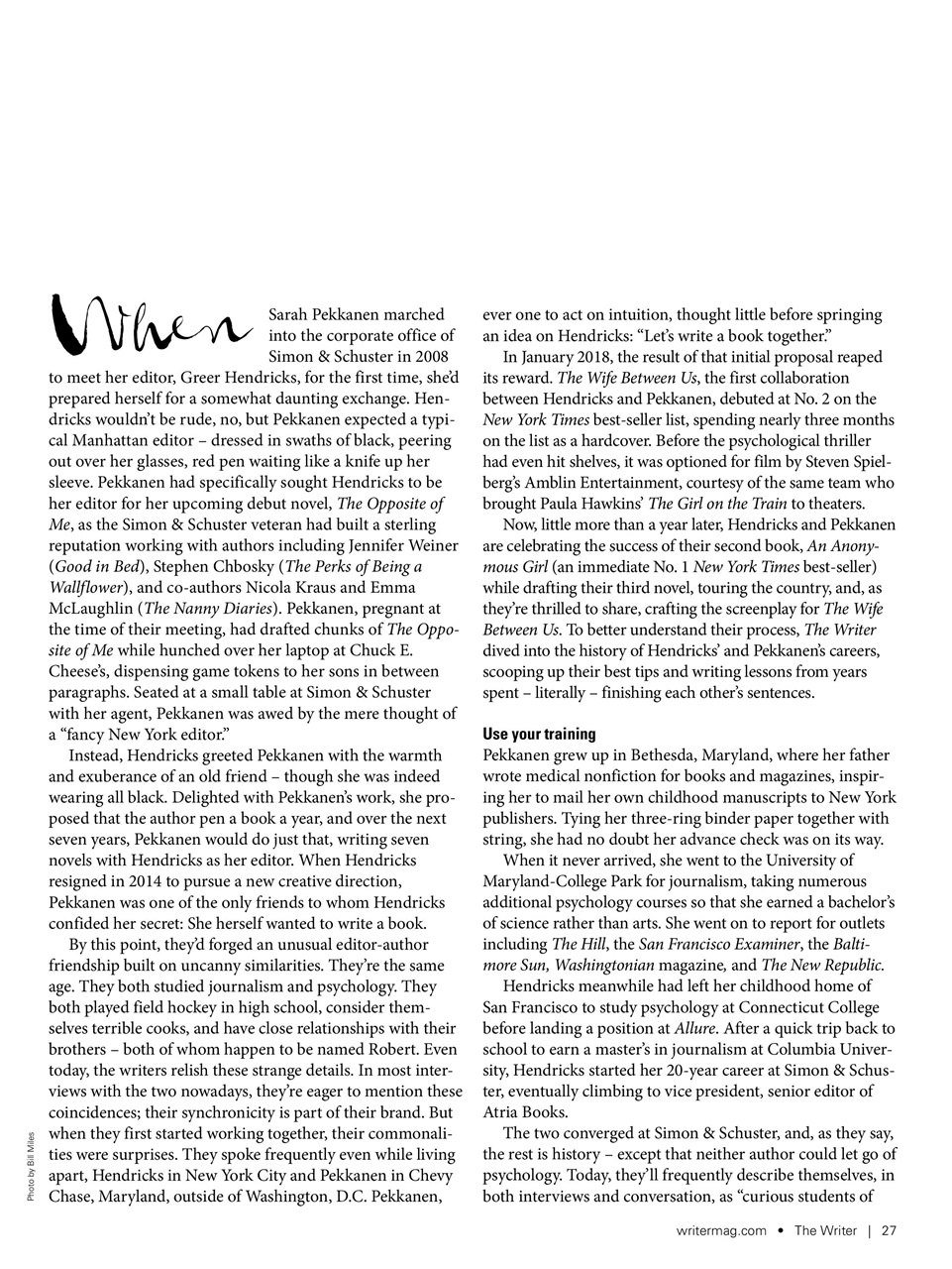 The Writer Preview Pages