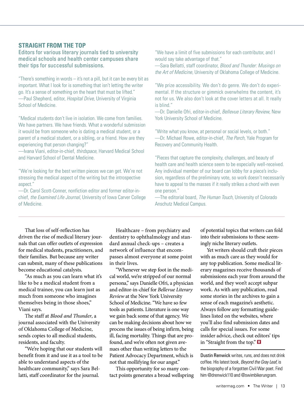 The Writer Preview Pages