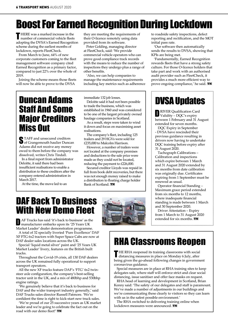 Transport News Preview Pages