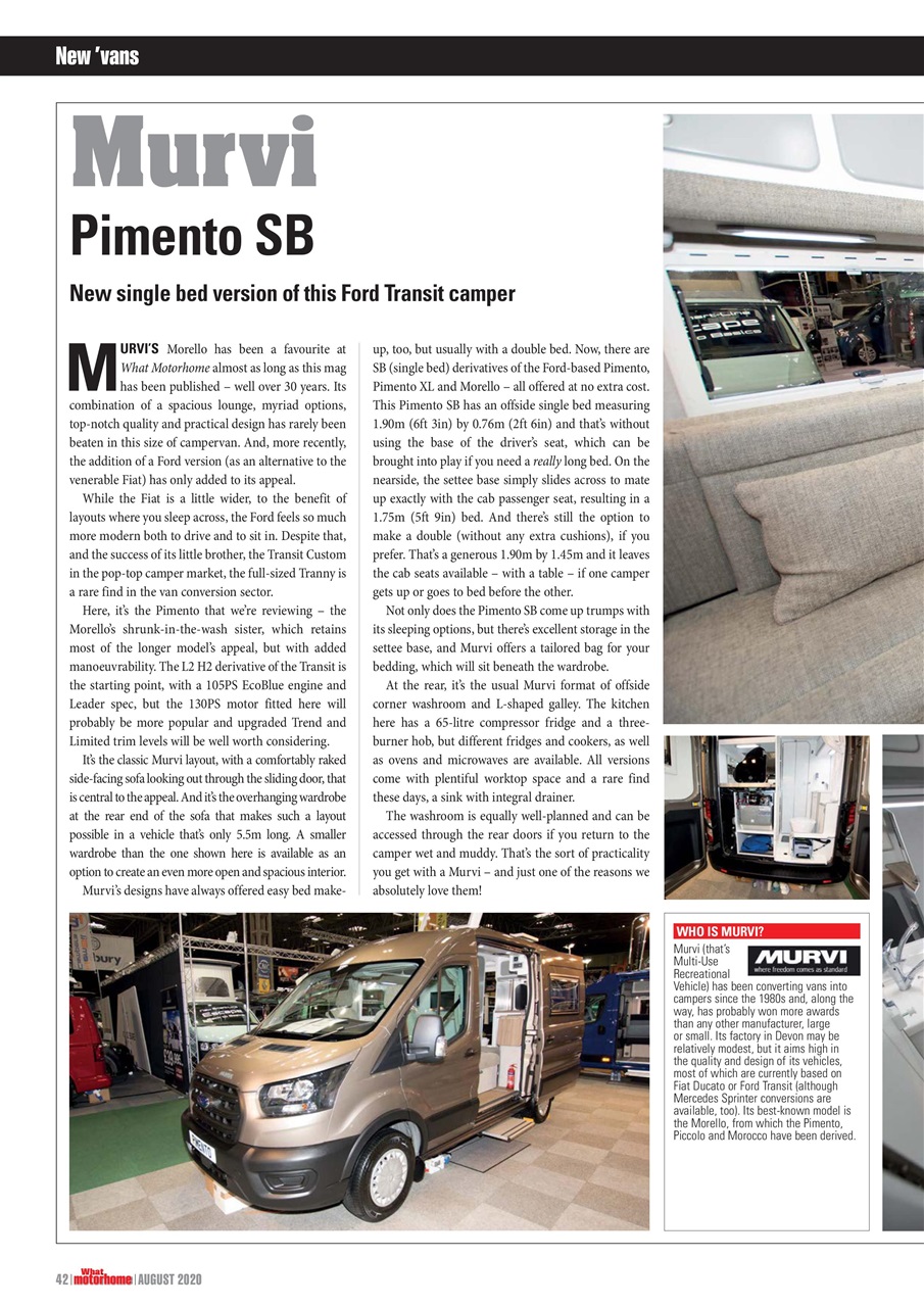 What Motorhome magazine Preview Pages