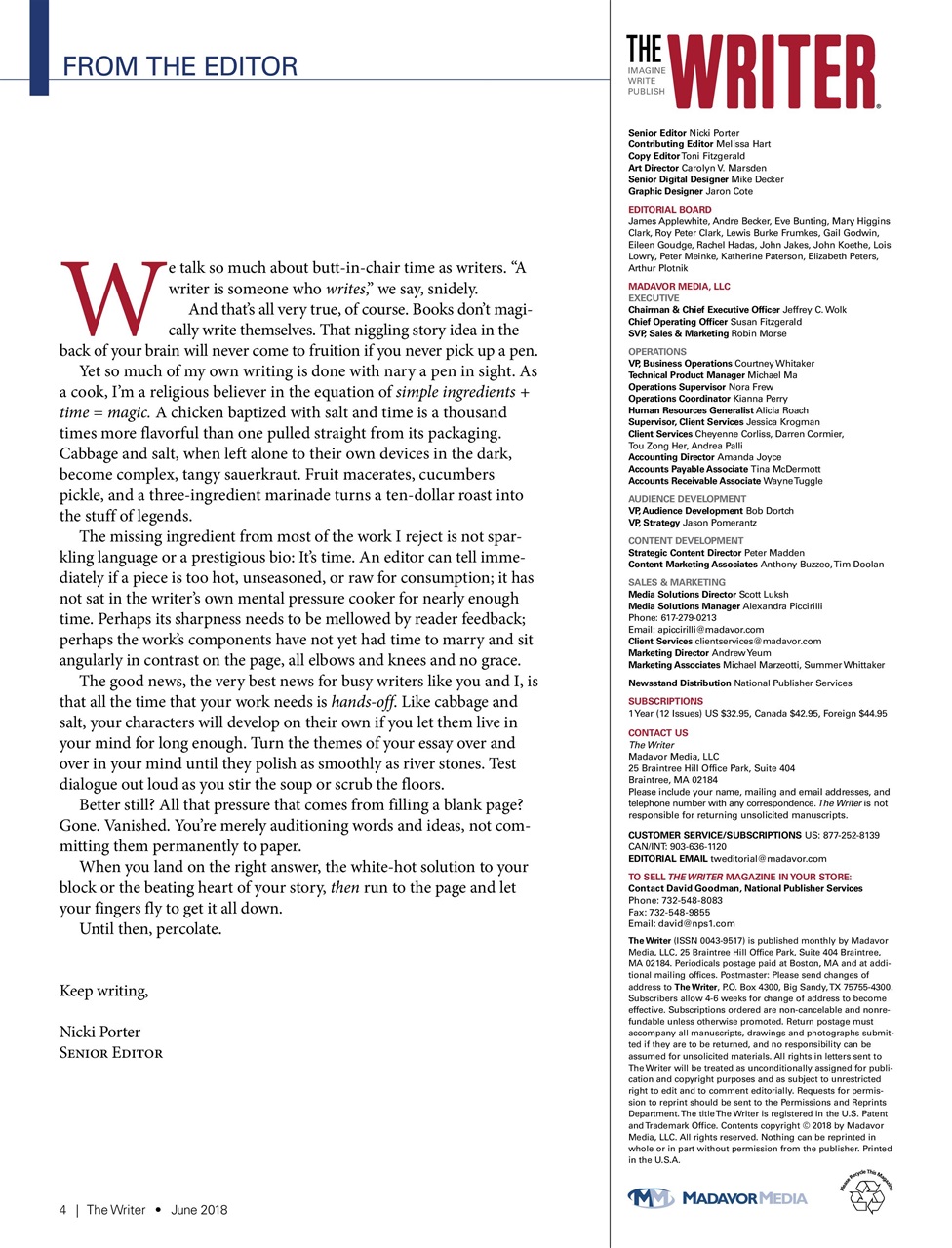 The Writer Preview Pages