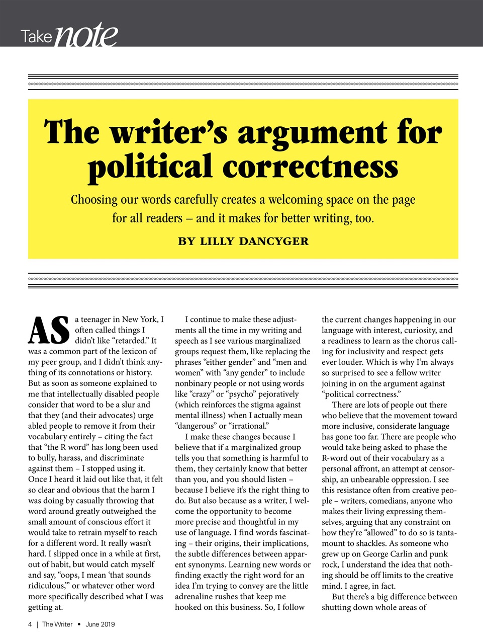 The Writer Preview Pages