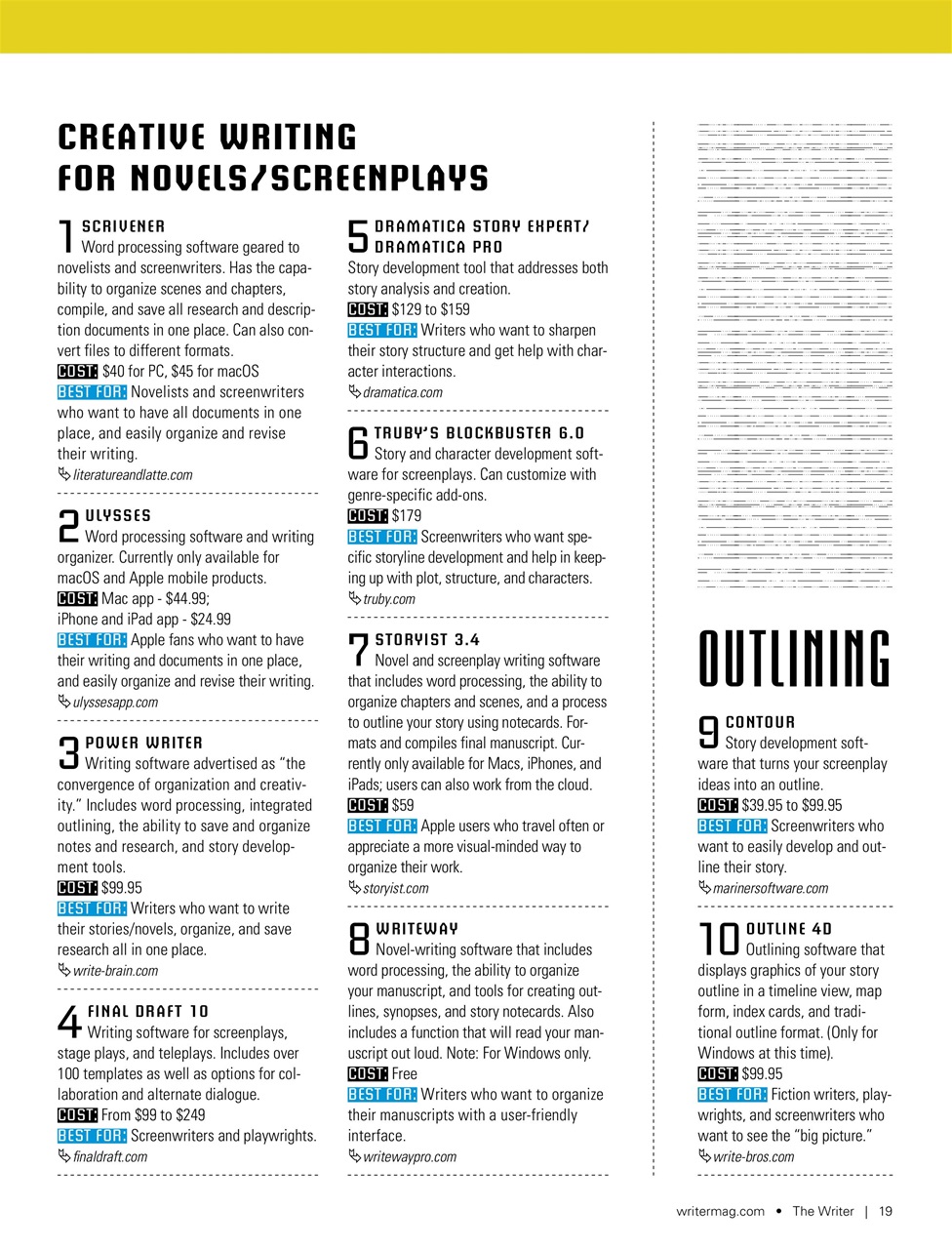 The Writer Preview Pages