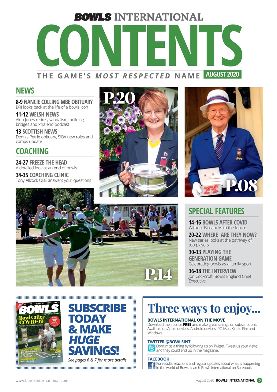 Bowls International Preview Pages