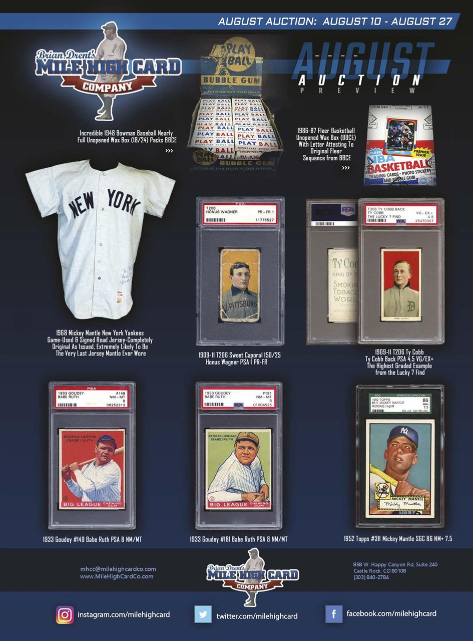 Beckett Vintage Collector Magazine Preview Pages