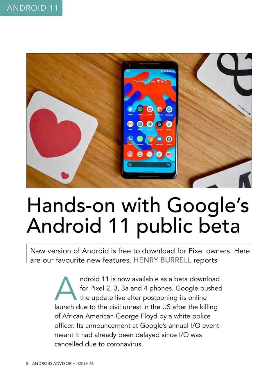 Android Advisor Preview Pages