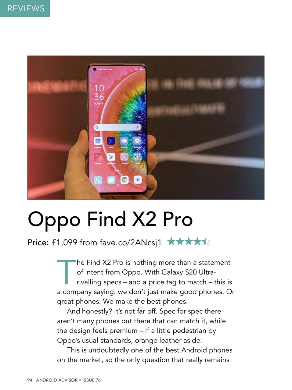 Android Advisor Preview Pages